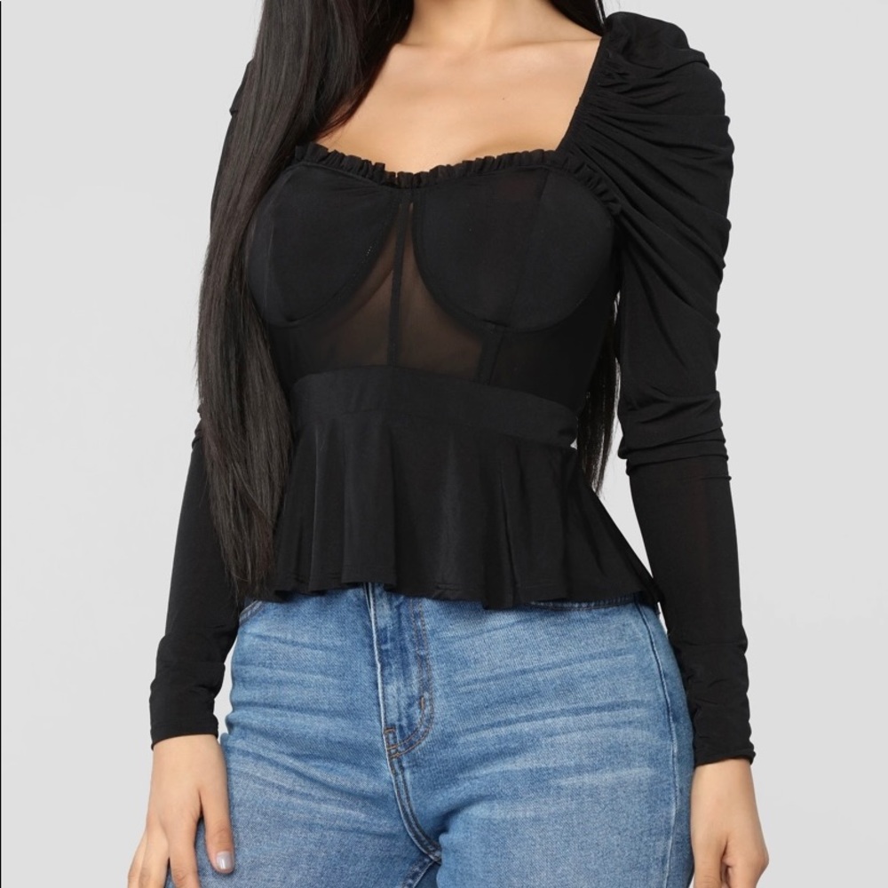 Fashion Nova Promising You Better Top - Black